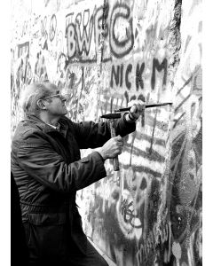 Chipping away at the Berlin Wall, 1989