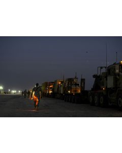 U.S. soldiers in the last convoy to leave Iraq