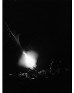 106 mm mortars of 1st Battalion, 8th Infantry firing at night, 1968